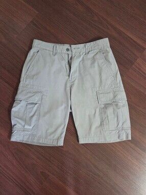 Signature by Levi Strauss Men's Cargo Lightweight 9" Shorts in Light Gray